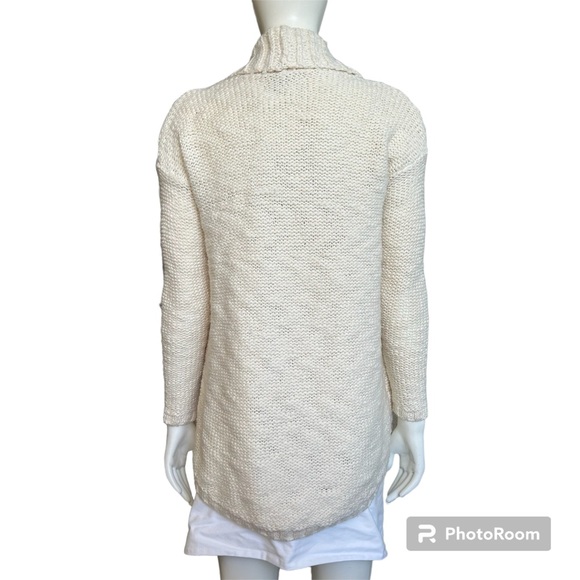NWT LOFT long cream knit open-front cardigan XS/S - Picture 7 of 7